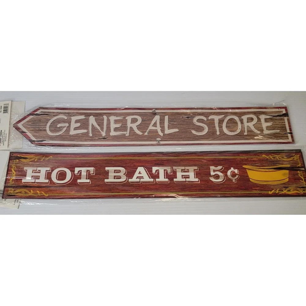Wild West Western Cowboy Party Decorations Cactus Boots Signs Banner Cut Out NEW